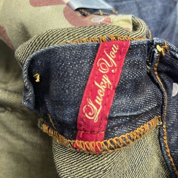 Lucky brand bootcut jeans womens sz 4/27 low rise blue Y2K rodeo western cowgirl - Picture 4 of 15
